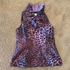 Sara Campbell Purple Leopard Print Tank Size 4